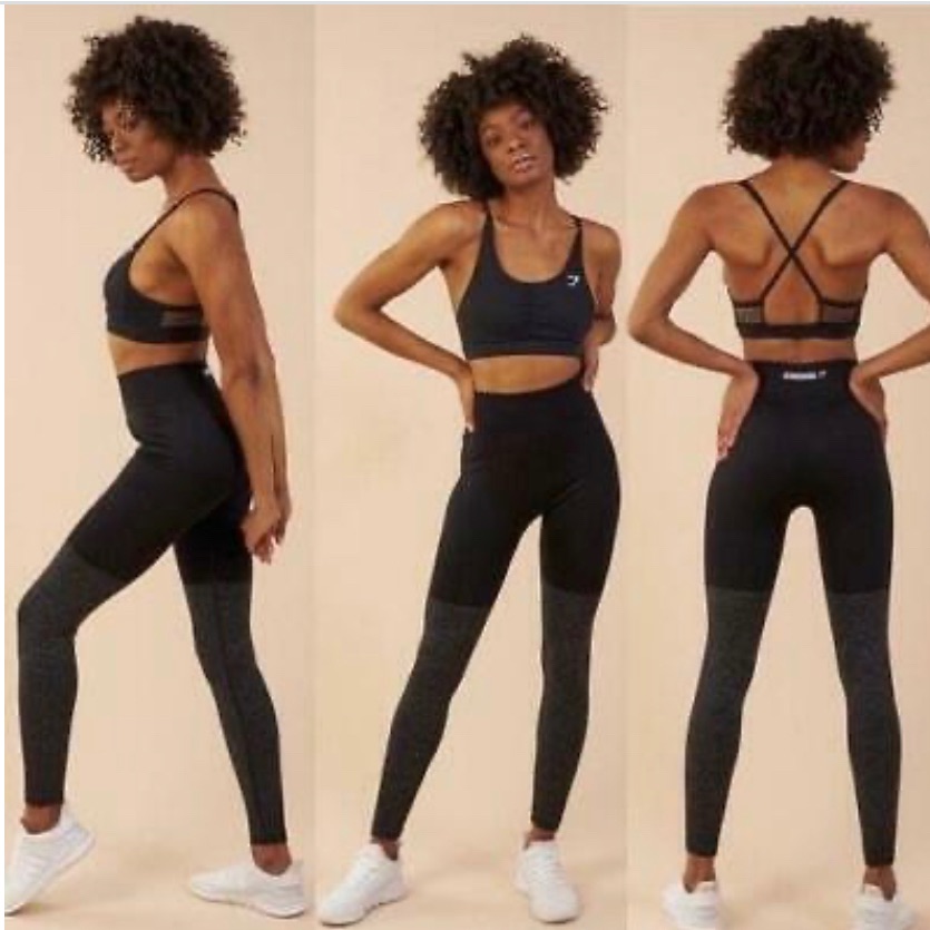 Gymshark Twotone Seamless Leggings Black Gymshark Twotone Seamless Leggings Black